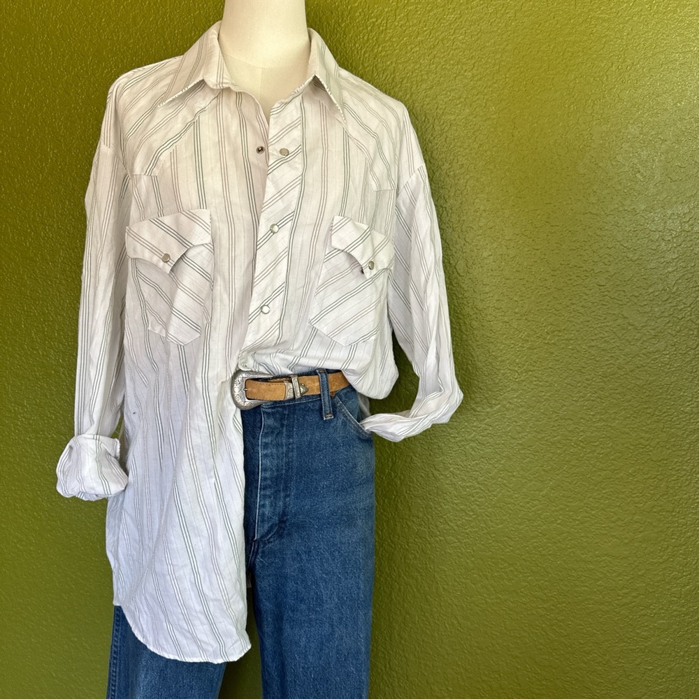 Striped Button-Up Shirt